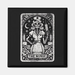 Imã Enfermeira Skeleton Tarot Card Enfermeira Enfermei