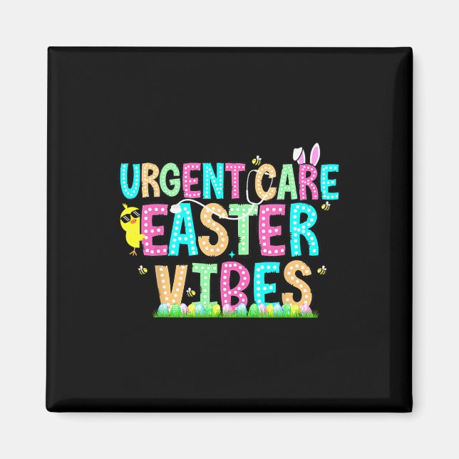 Imã Enfermeira Ursa Coelhinha Páscoa Dia da Np Equipe  (Frente)