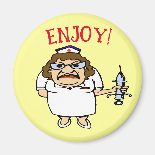 Imã Enfermeira velha se inclina (Frente)