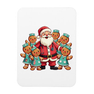 Ímã Enfermeiras de pão Natal Santa Claus