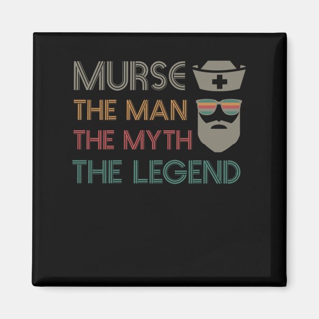 Imã Enfermeiro Masculino Funny RN LPN CNA (Frente)