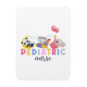 Ímã Enfermeiro Pediátrico Safari Zoo Peds Enfermeiro N