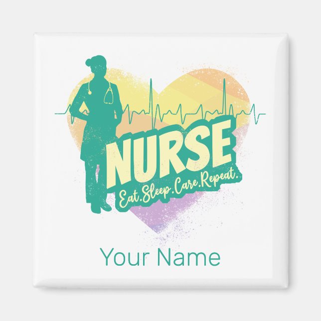 Imã Enfermeiro Pulso Vintage Graduação Enfermeiro Esco (Frente)