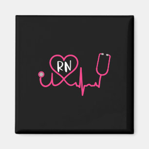 Imã Enfermeiro Registrado Rn Ekg Estetoscópio Coração