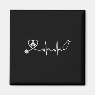 Imã Enfermeiro Stethoscope Heartbeat Enfermeira Semana