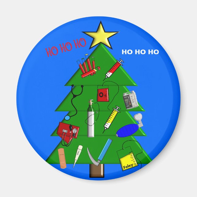 Imã Enfermeiros/Funcionarios médicos Cartões de Natal  (Frente)