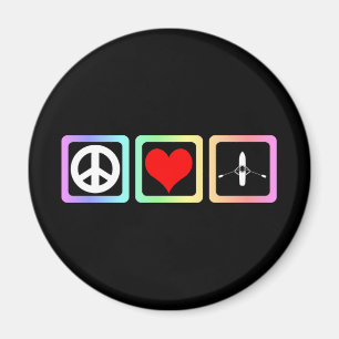 Imã enfileiramento do amor da paz