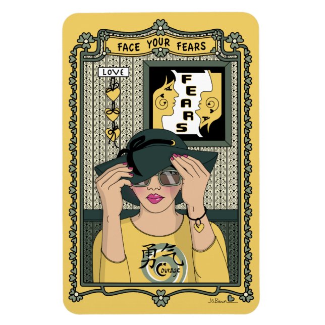 Ímã Enfrente seus temores_C_4x6 no frigorífico (Vertical)