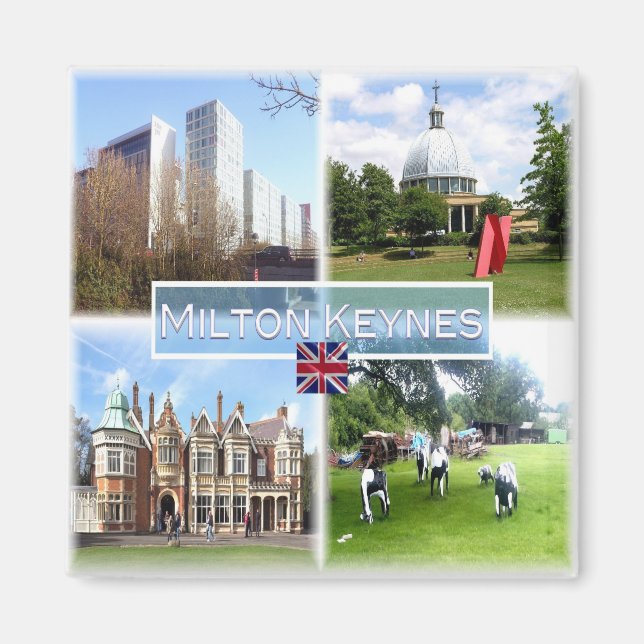 Imã ENG011 MILTON KEINES, The Hub, Inglaterra, Fridge (Frente)