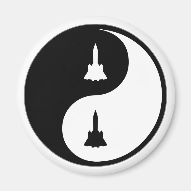 Imã Engenharia Aeroespacial Yin Yang (Frente)