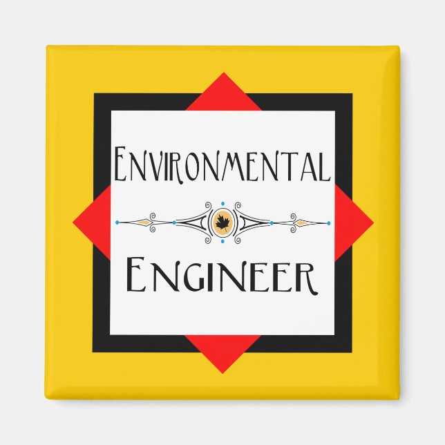 Imã Engenheiro Ambiental Linha Decorativa (Frente)