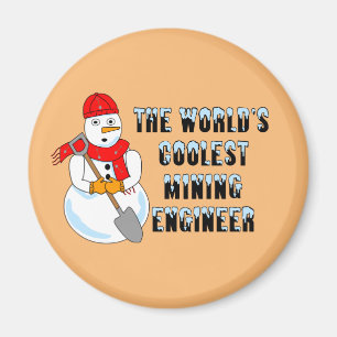 Imã Engenheiro de Mineração Mais Legal Snowman