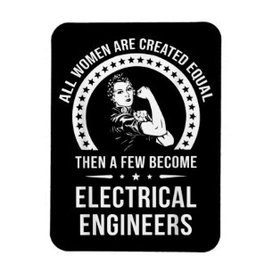 Ímã Engenheiro Elétrico Para Mulheres É Criado Igual