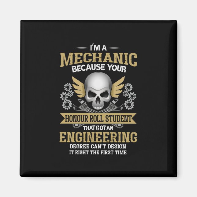 Imã Engenheiro Eu Sou Uma Engenharia Mecânica (Frente)