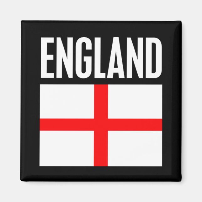 Imã England Flag Black (Frente)