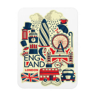 Ímã England London Funny Magnet