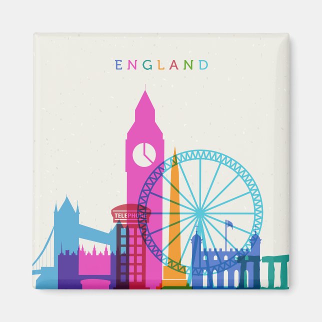 Imã England Skyline (Frente)