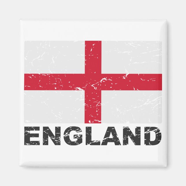 Imã England Vintage Flag (Frente)