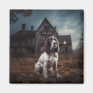 Imã English Springer Spaniel Halloween Assustador