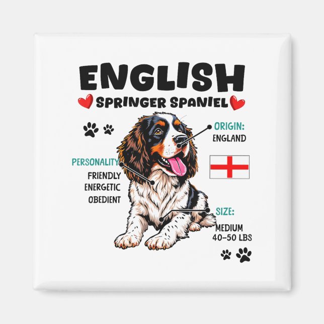 Imã English Springer Spaniel Owner Funny Dog Lover  (Frente)