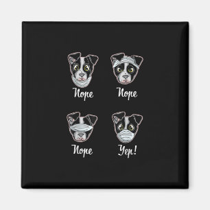 Imã Engraçada Boston Terrier Gift Mouth Nose Mask Cã