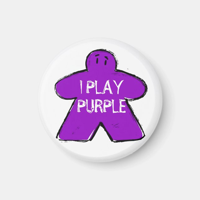 Imã Engraçada Frase Grunge Conselho Roxo (Frente)