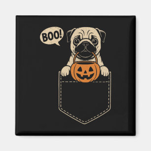 Imã Engraçada Pug Halloween Cachorro Cachorro Cachorro