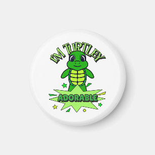Imã Engraçada Tartaruga Bonita Cotação Turtley Adoráve