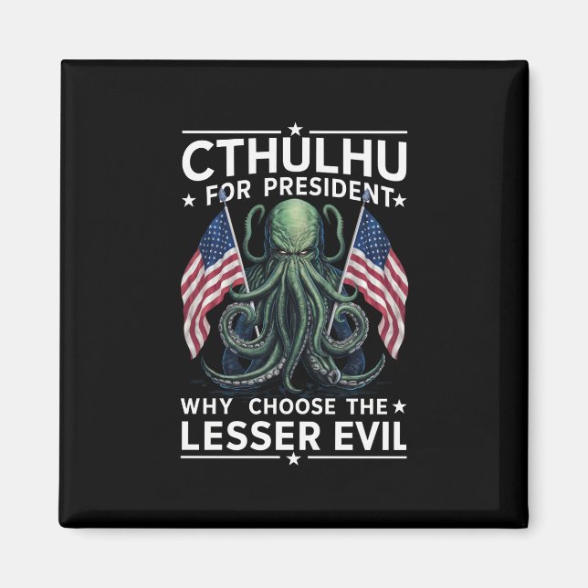Imã Engraçado 2024 Eleições Cthulhu Para Presidente (Frente)