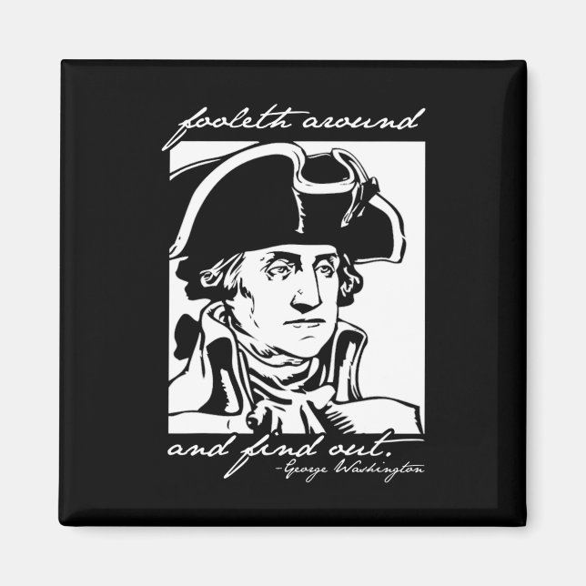 Imã Engraçado 4 De Julho 4 George Washington Foole (Frente)