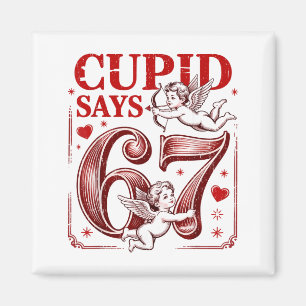 Imã Engraçado 67 Cupido Diz 67 Casal de Namorados no D