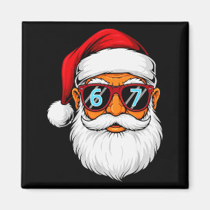 Imã Engraçado 6 7 Seis Sete Meme Rosto do Papai Noel N