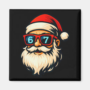 Imã Engraçado 6 7 Seis Sete Meme Rosto do Papai Noel N