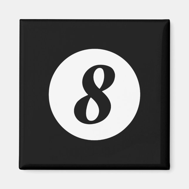 Imã Engraçado 8 Ball Magic Billiards Piscina Preguiços (Frente)