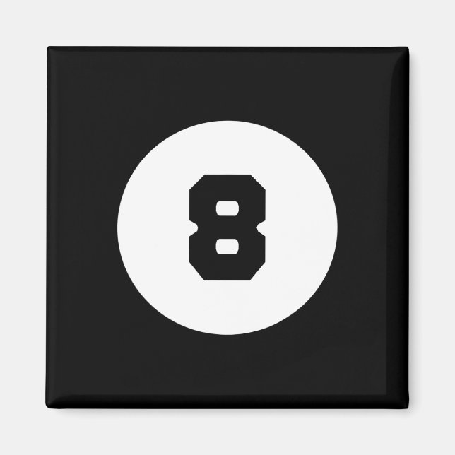 Imã Engraçado 8 Ball Magic Oito Billiards Piscina Pret (Frente)
