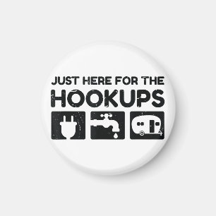 Imã Engraçado Acampamento RV Caravan Motorhome Aqui Pa