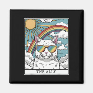 Imã Engraçado Ally Cat Sunvidles Lgbtq Gay Lésbica Biu