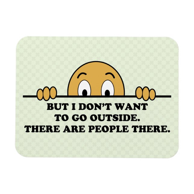 Ímã Engraçado Ansiedade Social Coronavírus (Horizontal)