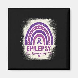 Imã Engraçado Arco-Íris Roxo Roxo Fita Epilepsia Awar