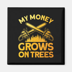 Imã Engraçado Arte Lumberjack Para Homens Cutter Saw L