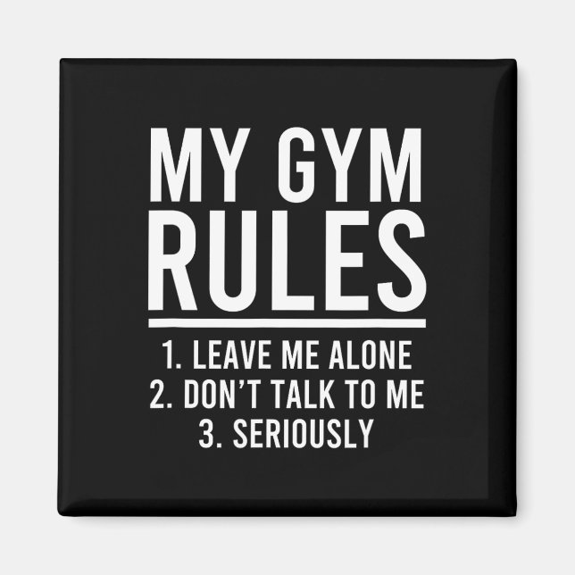 Imã Engraçado As Minhas Regras De Gym (Frente)