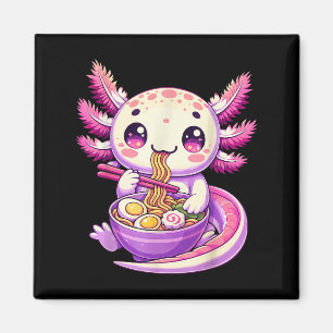 Imã Engraçado Axolotl Noodle Anime Kawaii Axolotl come