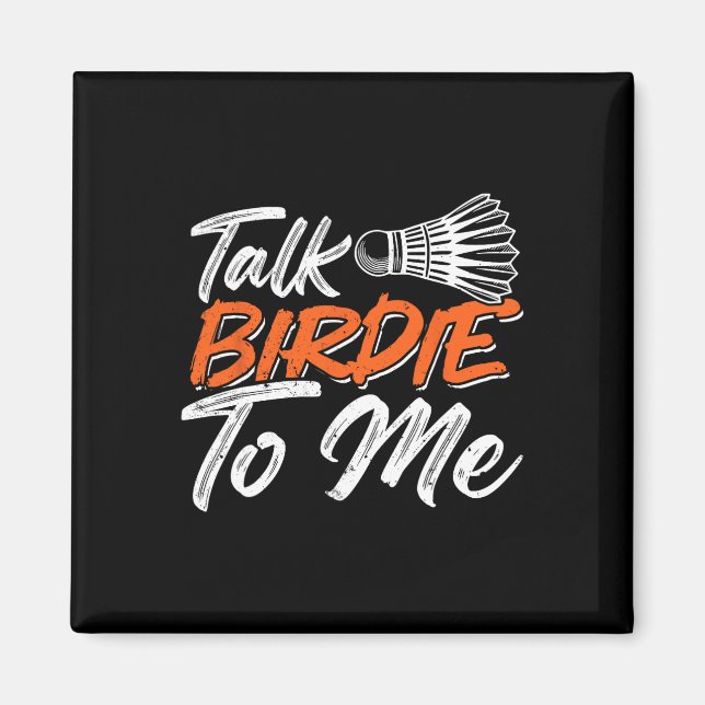 Imã Engraçado Badminton Humor Smash Shuttle Birdie Esp (Frente)