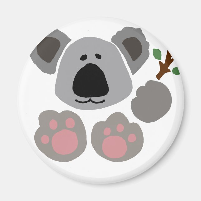 Imã Engraçado Bear Arte Koala (Frente)