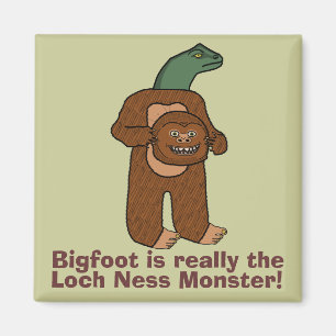 Imã Engraçado Bigfoot Loch Ness Monster
