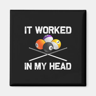 Imã Engraçado Billiard Art Para Homens Mulheres Billia