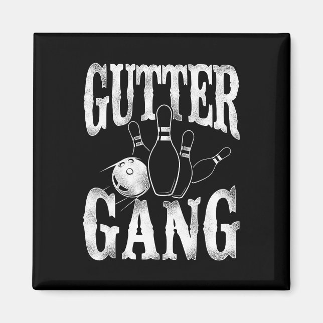Imã Engraçado Boliche Gutter Gang (Frente)
