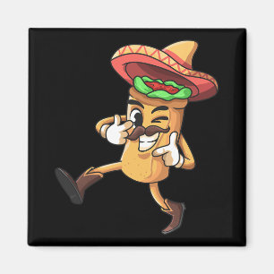 Imã Engraçado Burrito Mexicano Cinco De Mayo Fiesta Co