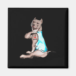 Imã Engraçado Cachorro, Adoro Mamãe Cachorro De Tatuag