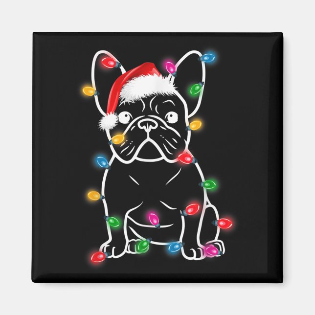 Imã Engraçado Cachorro Francês Cachorro Cachorro Árvor (Frente)